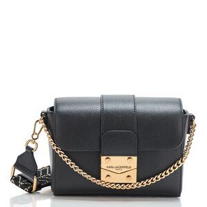 7324 Paris Handbags Crossbody,Black/Gold,1SZ